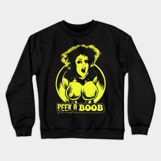 Peek A Boob! (yellow version) Crewneck Sweatshirt